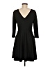 Shein Solid Black Casual Dress Size L - photo 2