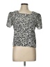 Kasper A.S.L. 100% Polyester Silver Short Sleeve Top Size 12 - photo 1
