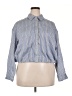 A New Day Stripes Blue 3/4 Sleeve Button-Down Shirt Size XXL - photo 1