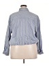 A New Day Stripes Blue 3/4 Sleeve Button-Down Shirt Size XXL - photo 2