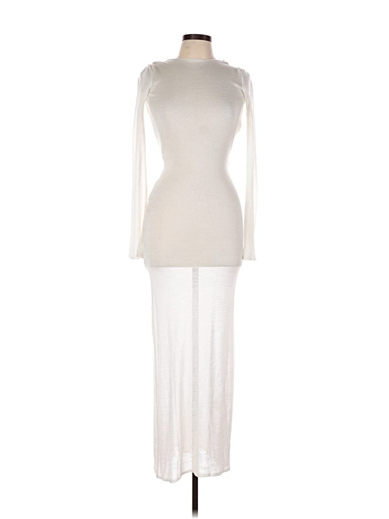 Pre-owned Prettylittlething Cocktail Dress In Ivory