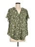 Torrid 100% Polyester Green Short Sleeve Blouse Size Med Plus (00) - photo 1