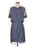 Reiss 100% Polyester Print Blue Casual Dress Size 6 - photo 1