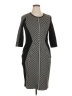 Taylor Houndstooth Black Cocktail Dress Size 1X - photo 1