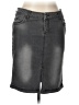 Zara Basic Gray Denim Skirt Size L - photo 1