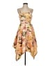 Joie 100% Linen Tropical Orange Pink Cocktail Dress Size 4 - photo 1