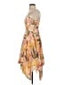 Joie 100% Linen Tropical Orange Pink Cocktail Dress Size 4 - photo 5