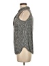 Calvin Klein Houndstooth Black Sleeveless Button-Down Shirt Size M - photo 5