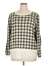 Talbots Outlet Checkered-gingham Silver Pullover Sweater Size XL - photo 1