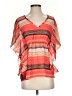 Lauren Hansen 100% Polyester Orange Short Sleeve Blouse Size S - photo 1