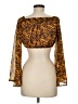 Missguided 100% Polyester Gold 3/4 Sleeve Blouse Size 6 - photo 2
