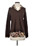 Investments Brown Long Sleeve Blouse Size S - photo 1