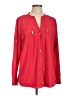 Calvin Klein 100% Polyester Red Long Sleeve Blouse Size L - photo 1