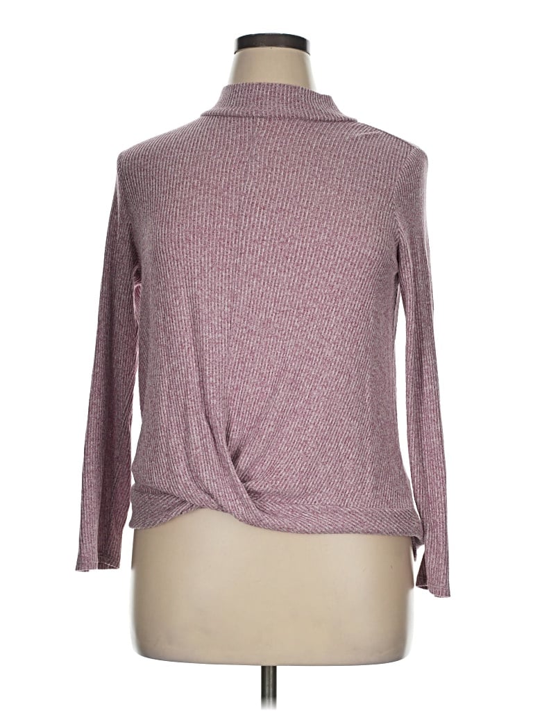 Pre-owned Nine West Turtleneck Sweater In Burgundy