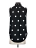 Ann Taylor 100% Polyester Polka Dots Black Sleeveless Blouse Size XS - photo 2