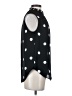 Ann Taylor 100% Polyester Polka Dots Black Sleeveless Blouse Size XS - photo 4