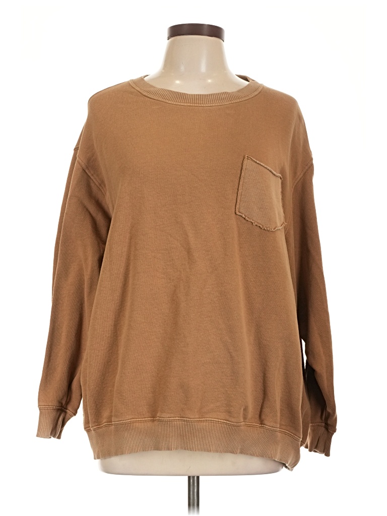 Pre-owned Aerie Pullover Sweater In Brown