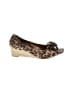 AK Anne Klein Animal Print Brown Tan Wedges Size 8 - photo 1