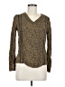 Hinge 100% Viscose Argyle Brown Long Sleeve Blouse Size M - photo 1