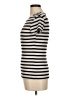 Unbranded Stripes Ivory Short Sleeve Turtleneck Size M - photo 5