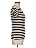 Unbranded Stripes Ivory Short Sleeve Turtleneck Size M - photo 4