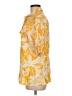 J. McLaughlin 100% Linen Tropical Yellow 3/4 Sleeve Button-Down Shirt Size 8 - photo 5