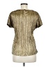 Elementz 100% Polyester Metallic Gold Short Sleeve Blouse Size M - photo 2