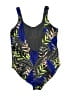 Athleta Print Blue One Piece Swimsuit Size L - photo 2