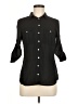 H&M 100% Polyester Black 3/4 Sleeve Blouse Size 6 - photo 1