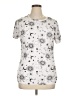 Orange Kiss Stars Silver Short Sleeve Blouse Size 1X - photo 1