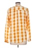 Ecru 100% Silk Orange Yellow Long Sleeve Silk Top Size M (estimated) - photo 2