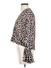 Superdown 100% Polyester Animal Print Silver Long Sleeve Blouse Size S - photo 5