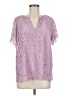J.Crew Purple Short Sleeve Blouse Size M - photo 1