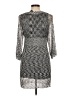 Laundry by Shelli Segal 100% Polyester Chevron-herringbone Gray Cocktail Dress Size M - photo 2