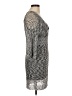 Laundry by Shelli Segal 100% Polyester Chevron-herringbone Gray Cocktail Dress Size M - photo 4