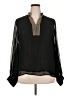 J. Peterman 100% Viscose Black Long Sleeve Blouse Size XXL - photo 1