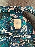 Gap 100% Rayon Floral Teal Long Sleeve Blouse Size M - photo 7