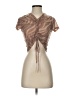 Cotton On Brown Short Sleeve Blouse Size S - photo 1