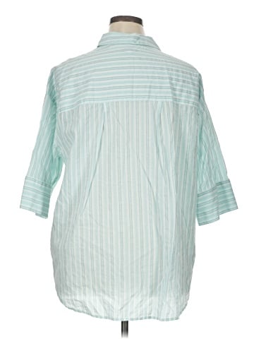 Foxcroft 3/4 Sleeve Button-Down Shirt (view 2)