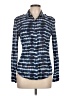 Tory Burch Print Blue Long Sleeve Blouse Size 10 - photo 1