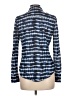 Tory Burch Print Blue Long Sleeve Blouse Size 10 - photo 2