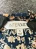 Intermix Floral Blue Brown Long Sleeve Blouse Size S - photo 7