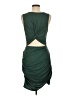 Unbranded Solid Green Casual Dress Size M - photo 2