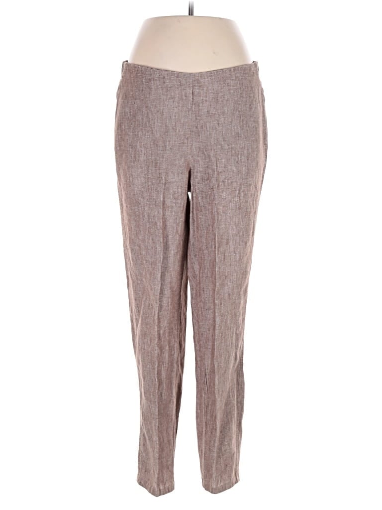 Pre-owned Jjill Linen Pants In Tan