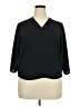 Assorted Brands 100% Polyester Black 3/4 Sleeve Blouse Size XXL (estimated) - photo 1