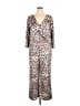 Jorge Perez Animal Print Brown Jumpsuit Size 1X - photo 1