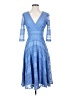 Sangria Blue Cocktail Dress Size 4 - photo 1