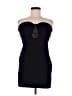 MNG Solid Black Cocktail Dress Size 8 - photo 1