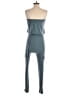 Fashion Nova Solid Teal Jumpsuit Size XS - photo 2