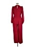 City Chic Solid Burgundy Jumpsuit Size 14 Plus (XS) - photo 2